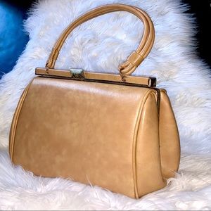 v i n t a g e :: 60s Kelly Evening Frame Top Handle Doctors Purse